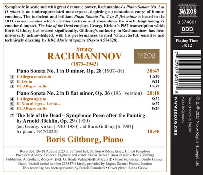 Rachmaninov: Piano Sonatas Nos. 1 & 2/The Isle of the Dead