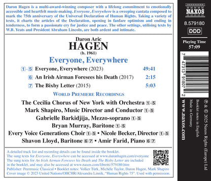 Daron Hagen: Everyone, Everywhere/...