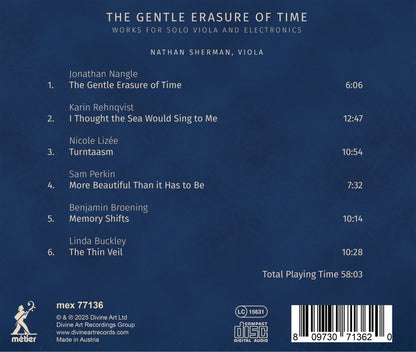 Nathan Sherman: The Gentle Erasure of Time: Works for Solo Viola and Electronics
