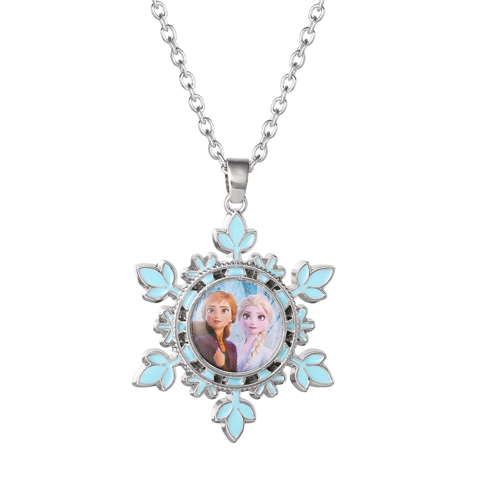 Disney - Frozen II Ana & Elsa Snowflake Multicoloured Enable Costume Necklace