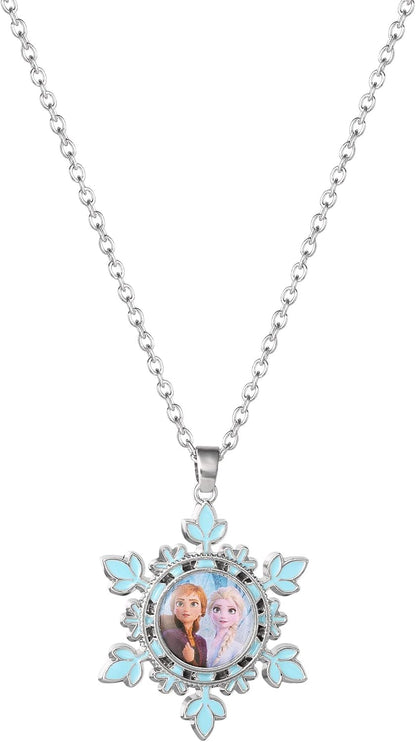 Disney - Frozen II Ana & Elsa Snowflake Multicoloured Enable Costume Necklace