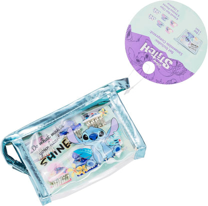 Disney - Lilo & Stitch Cosmetic Pouch and 6pk of Mini Hair Clips