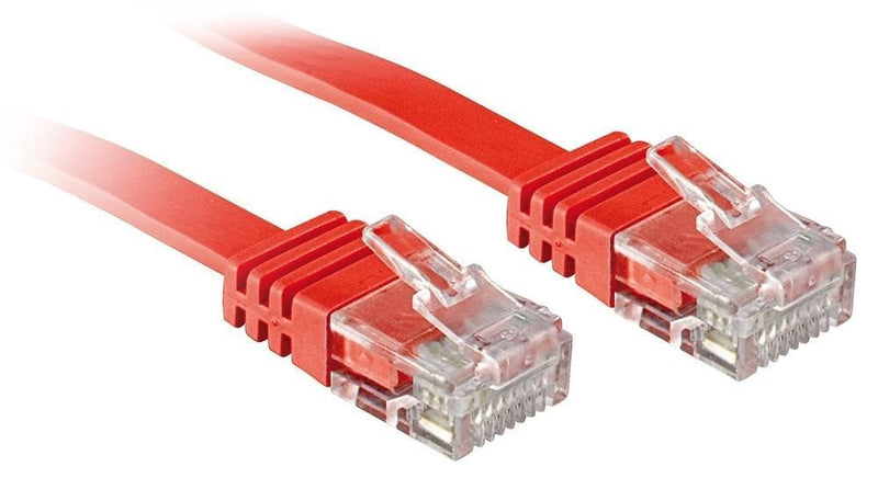 Lindy Cavo di Rete Flat U/UTP Cat6 Rosso 0,3m
