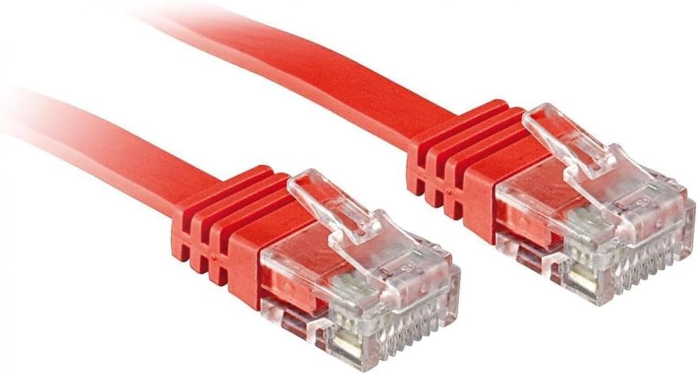 Lindy Cavo di Rete Flat U/UTP Cat6 Rosso 0,3m
