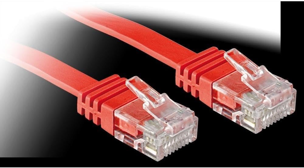 Lindy Cavo di Rete Flat U/UTP Cat6 Rosso 0,3m