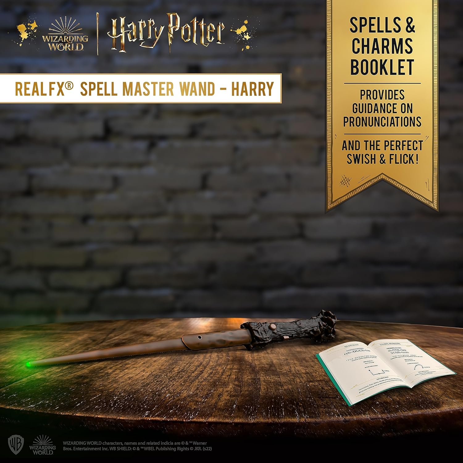 WOW! STUFF Harry Potter Real FX Wand | light & sound voice activated wand | Official Wizarding World Harry Potter Gifts and Toys | Role Play Dress-up Costume Accessory for Fans and Children, Ages 6+