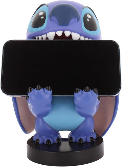 Cable Guys - Disney Smiley Stitch Gaming Accessories Holder & Phone Holder for Most Controller (Xbox, Play Station, Nintendo Switch) & Phone