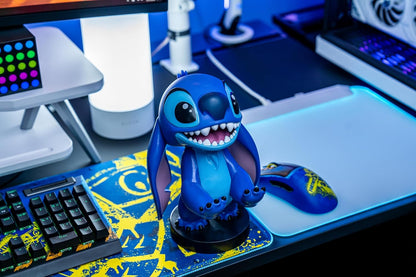 Cable Guys - Disney Smiley Stitch Gaming Accessories Holder & Phone Holder for Most Controller (Xbox, Play Station, Nintendo Switch) & Phone