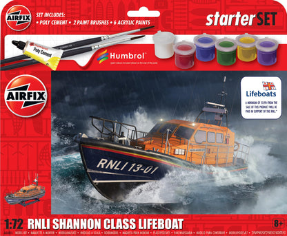Airfix A55015 Starter Set - RNLI Shannon Class Lifeboat Starter Sets, un Painted