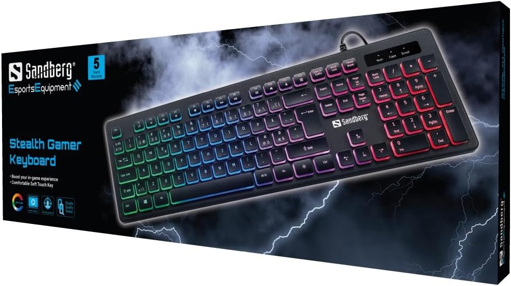 Sandberg 640-32 Tastiera USB QWERTY Nordic Nero