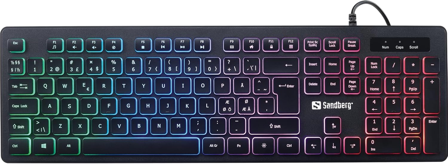 Sandberg 640-32 Tastiera USB QWERTY Nordic Nero