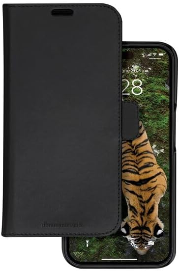 dbramante1928 Lynge, lederen beschermhoes voor iPhone 15, zwart, zwart, Utility