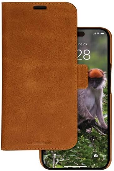 dbramante1928 Lynge, lederen beschermhoes voor iPhone 15 Pro Max, tan, bruin, Utility