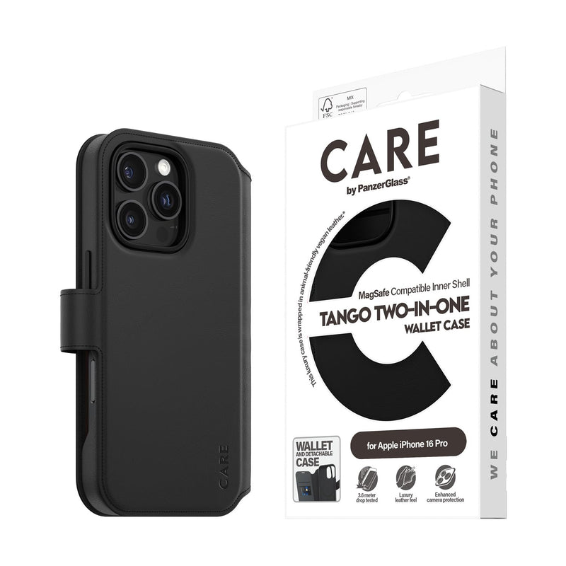 PanzerGlass CARE by ® Feature Case Tango Two-in-One Wallet w. MagSafe iPhone 16 Pro