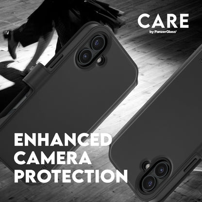 CARE BY PANZERGLASS® Wallet Case voor Apple iPhone 16 Plus Luxe lederachtig gevoel, RFID-blokkering, slanke duurzame portemonnee en case in één, verbeterde camerabescherming