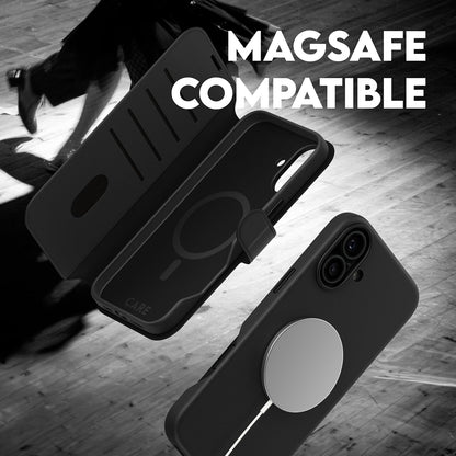CARE BY PANZERGLASS® Wallet Case voor Apple iPhone 16 Plus Luxe lederachtig gevoel, RFID-blokkering, slanke duurzame portemonnee en case in één, verbeterde camerabescherming