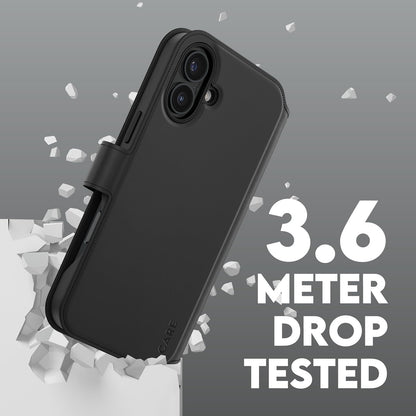 CARE BY PANZERGLASS® Wallet Case voor Apple iPhone 16 Plus Luxe lederachtig gevoel, RFID-blokkering, slanke duurzame portemonnee en case in één, verbeterde camerabescherming