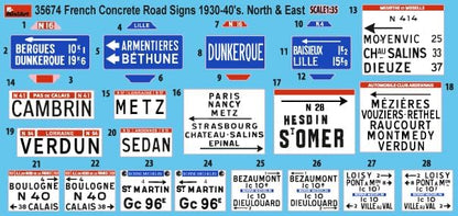 Miniart 1:35 - Concrete Road Signs, France 1930-40s, N & E