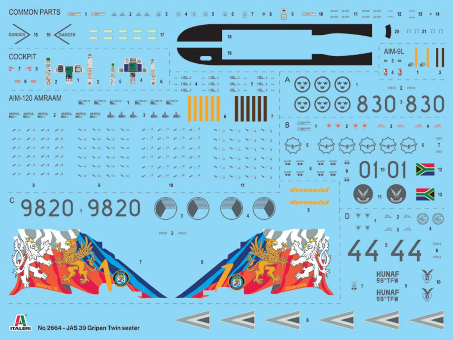 Italeri 1/48 JAS-39 Gripen Twin Seater # 2664