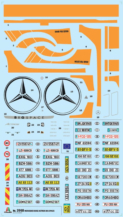 Italeri - 1/24 Mb Actros Mp4 Big Space Grand Prix Edition (01/25) *