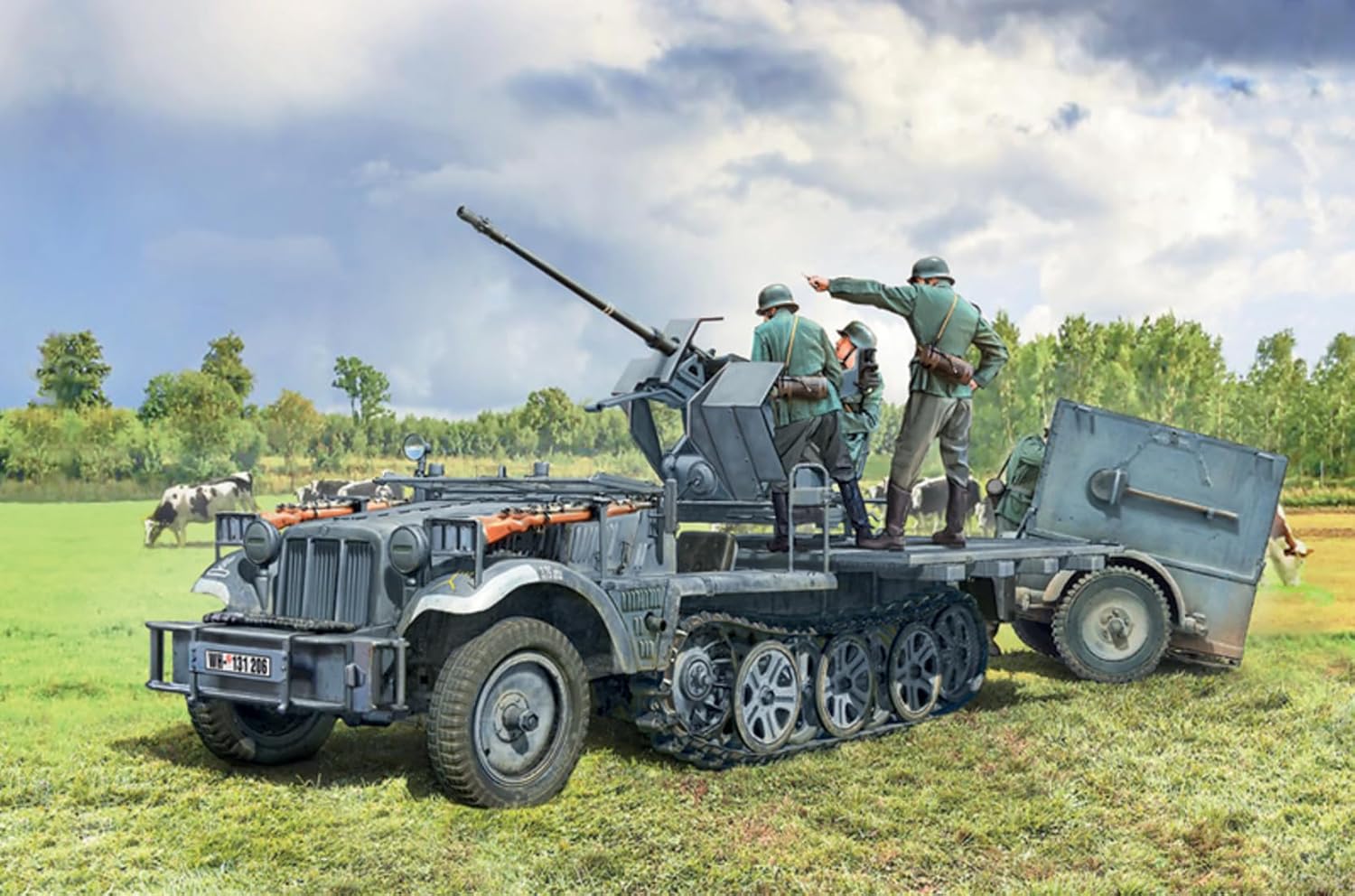 SdKfz 10-4 Half Track with Flak 30 1/35 Italeri