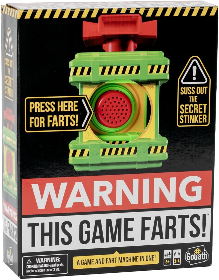 Goliath Games: Warning: This Game Farts | Sniff Out The Stinker To Win! | For 3-4 Players | For Ages 6 +, Black