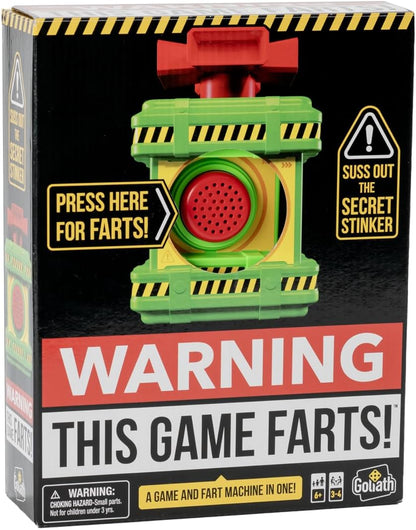 Goliath Games: Warning: This Game Farts | Sniff Out The Stinker To Win! | For 3-4 Players | For Ages 6 +, Black