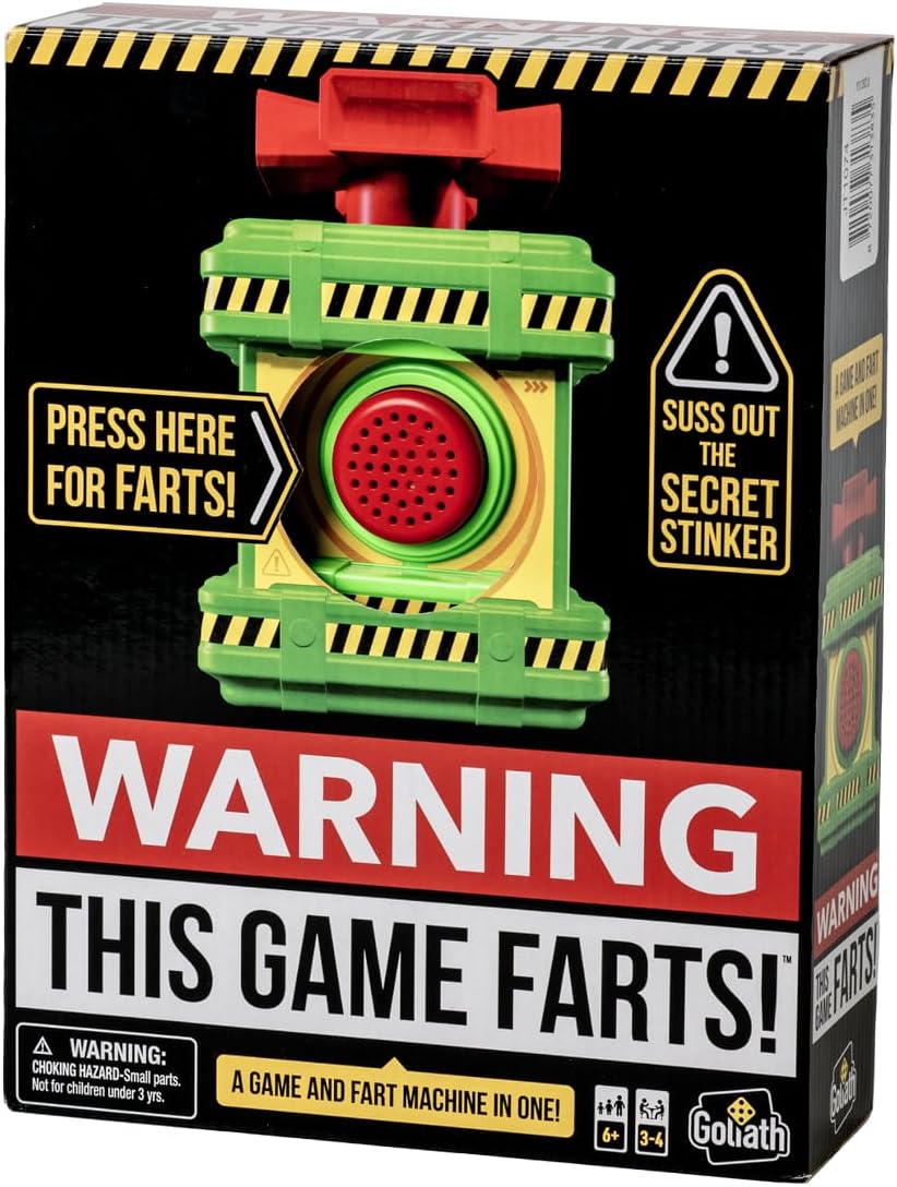 Goliath Games: Warning: This Game Farts | Sniff Out The Stinker To Win! | For 3-4 Players | For Ages 6 +, Black