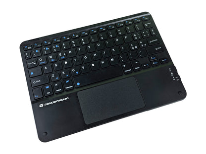 Conceptronic TOBIN01BIT 10-inch Bluetooth Touchpad Keyboard, QWERTY Italian