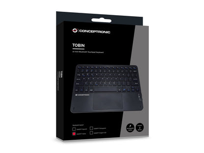 Conceptronic TOBIN01BIT 10-inch Bluetooth Touchpad Keyboard, QWERTY Italian