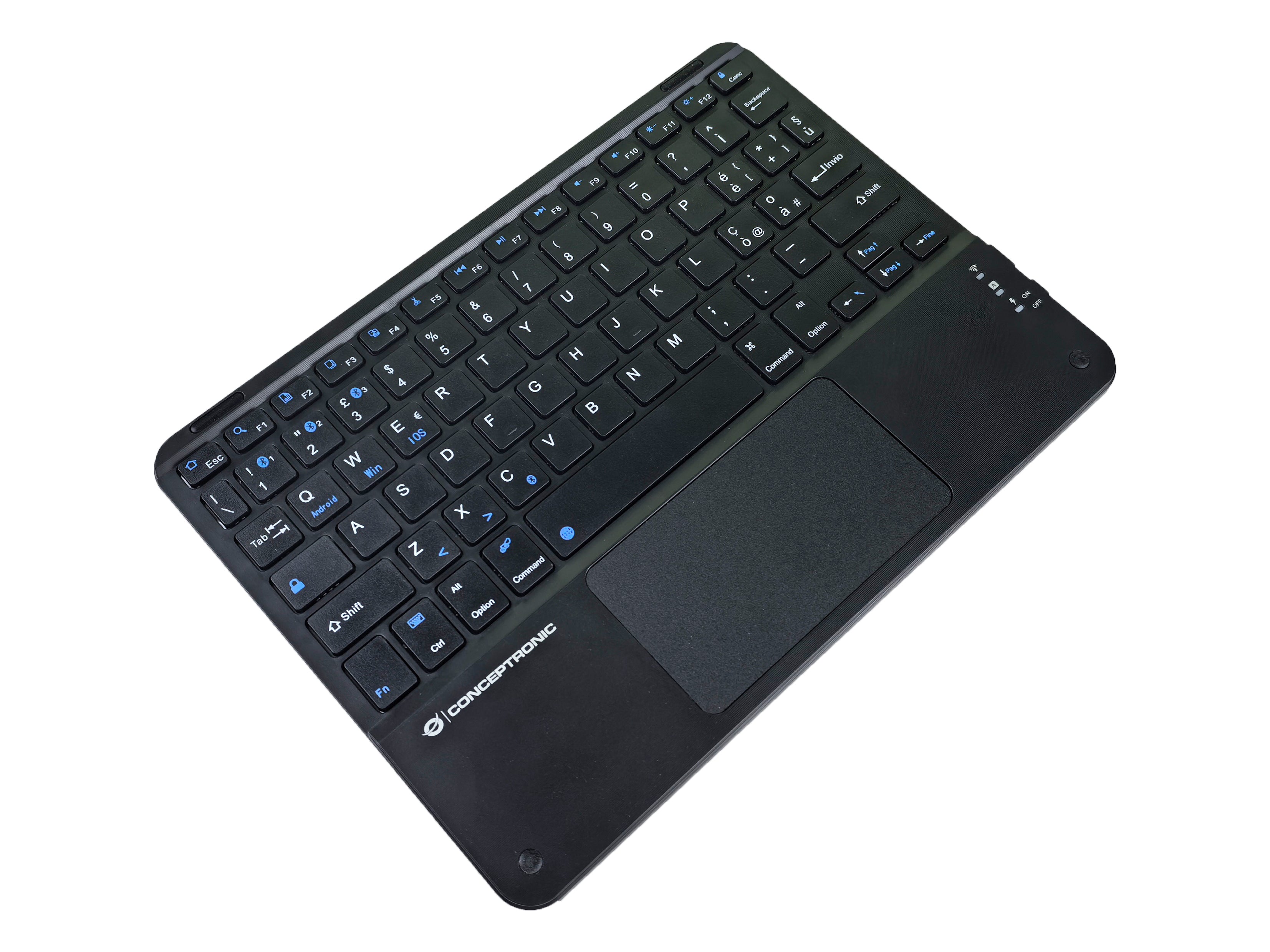 Conceptronic TOBIN01BIT 10-inch Bluetooth Touchpad Keyboard, QWERTY Italian