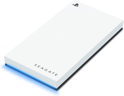 Seagate Game Drive for PS5 External SSD, 1 TB, Solid State Drive - USB 3.2 Officially Licensed White with Blue LED lighting, incl 2 years Rescue Services (STMH1000100