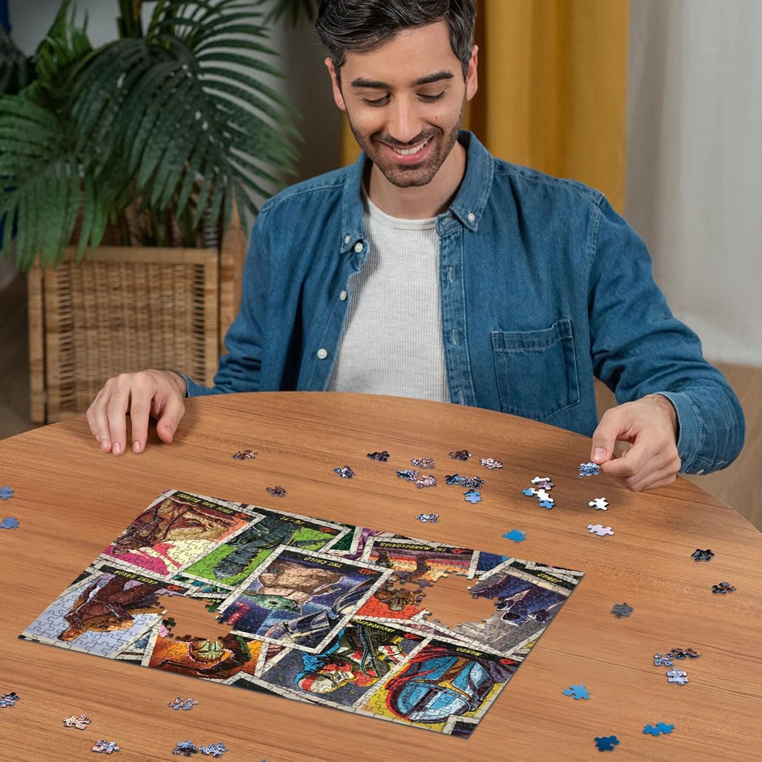 Ravensburger Star Wars-The Mandalorian: in Search of The Child 500 Piece Jigsaw Puzzle | Unique Piece Design | Softclick Technology | Ideal for Adults and Family