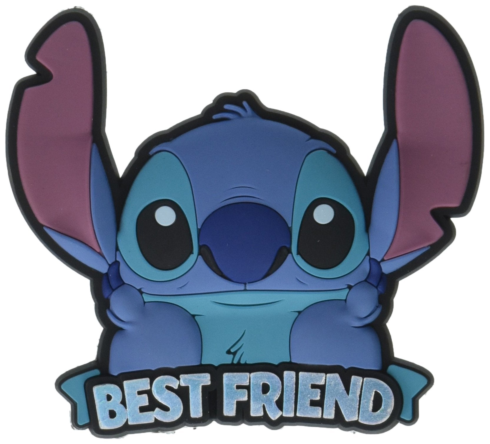 Monogram Novelty Magnet - Disney - Stitch - My Best Friend Soft Touch PVC New 85796