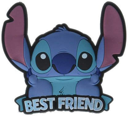 Monogram Novelty Magnet - Disney - Stitch - My Best Friend Soft Touch PVC New 85796