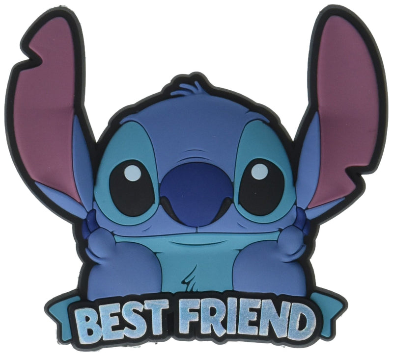 Monogram Novelty Magnet - Disney - Stitch - My Best Friend Soft Touch PVC New 85796