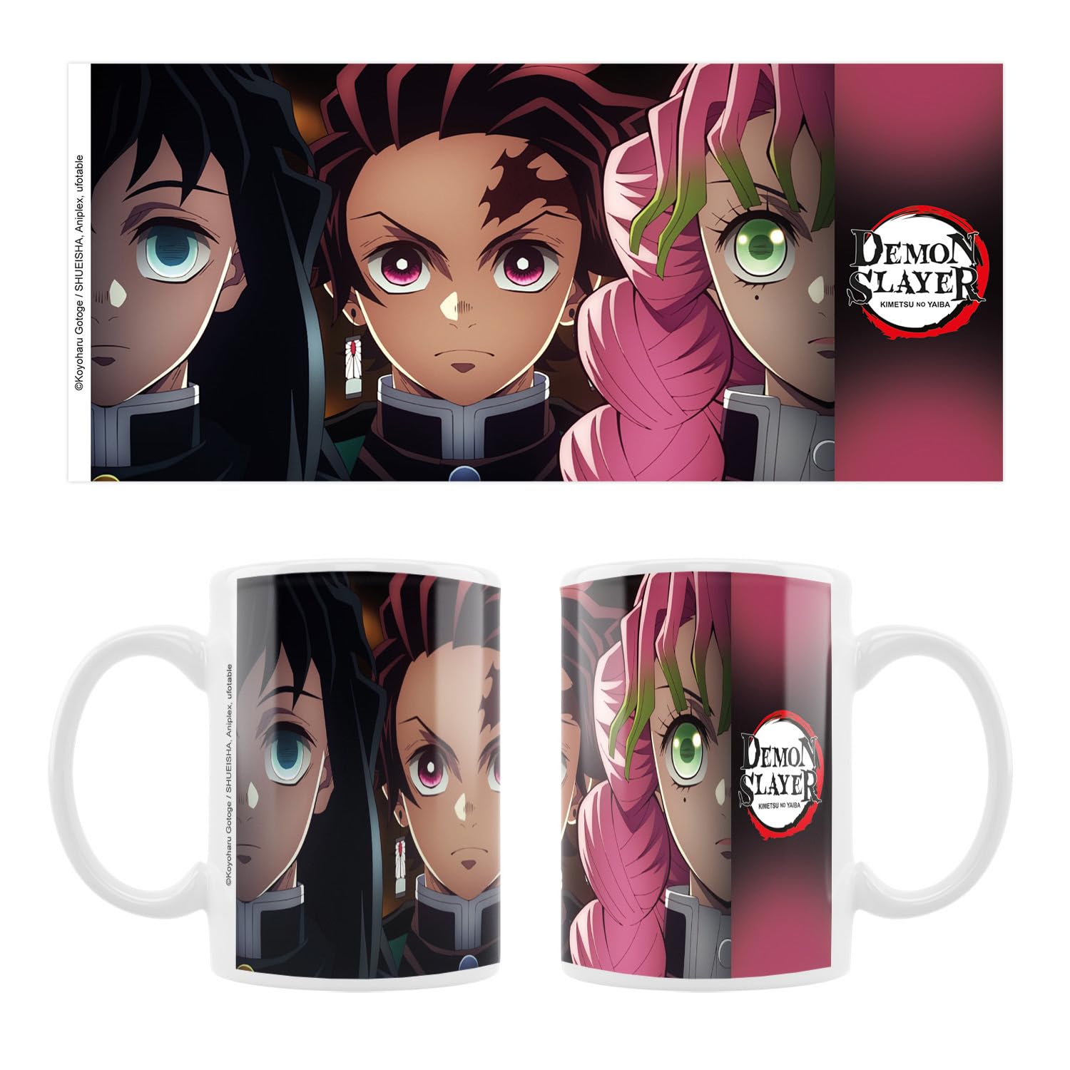 SAKAMI - Demon Slayer - Tanjiro, Mitsuri & Muichiro - Mug - 320 ml - Original & Licensed