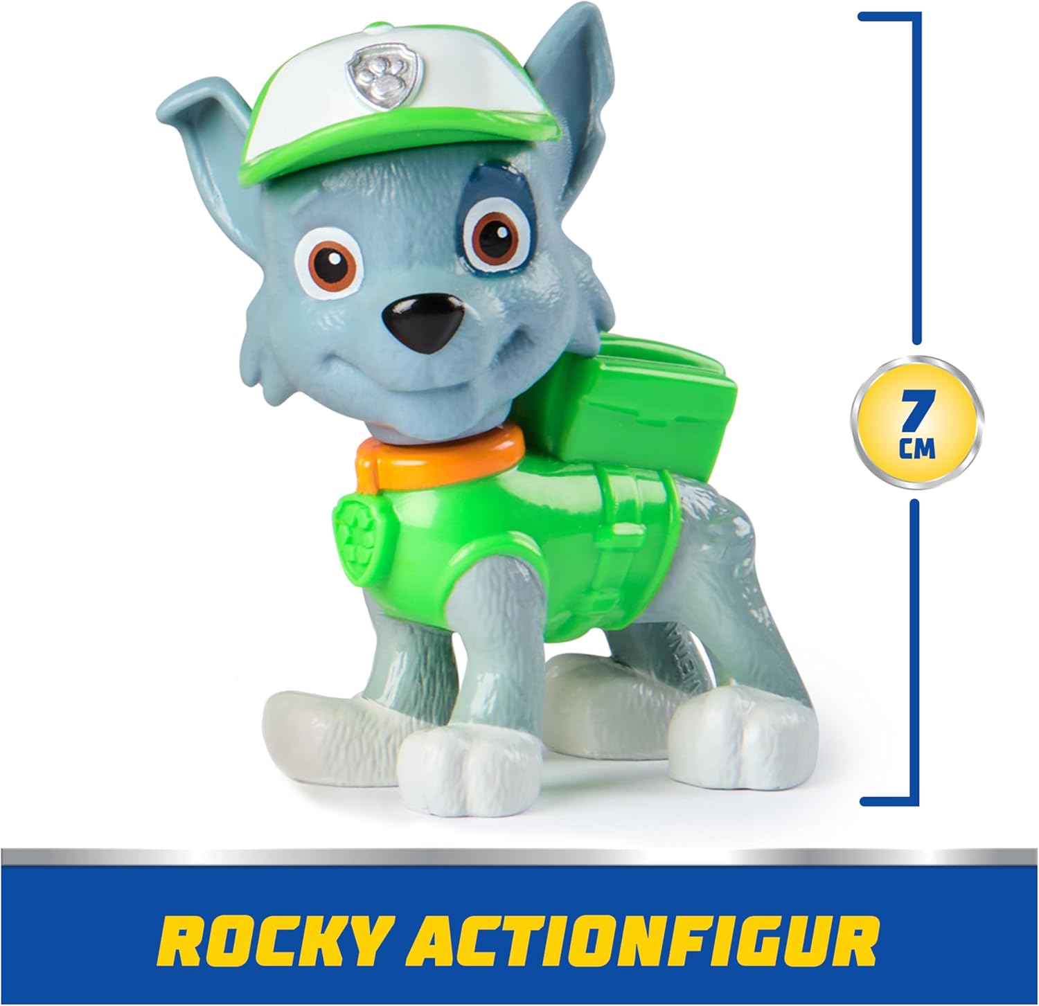 PAW PATROL, Recycling-Truck mit Rocky Spielfigur (Basis Fahrzeug, 2025), Spielzeug für Kinder ab 3 Jahren