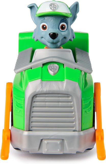 PAW PATROL, Recycling-Truck mit Rocky Spielfigur (Basis Fahrzeug, 2025), Spielzeug für Kinder ab 3 Jahren