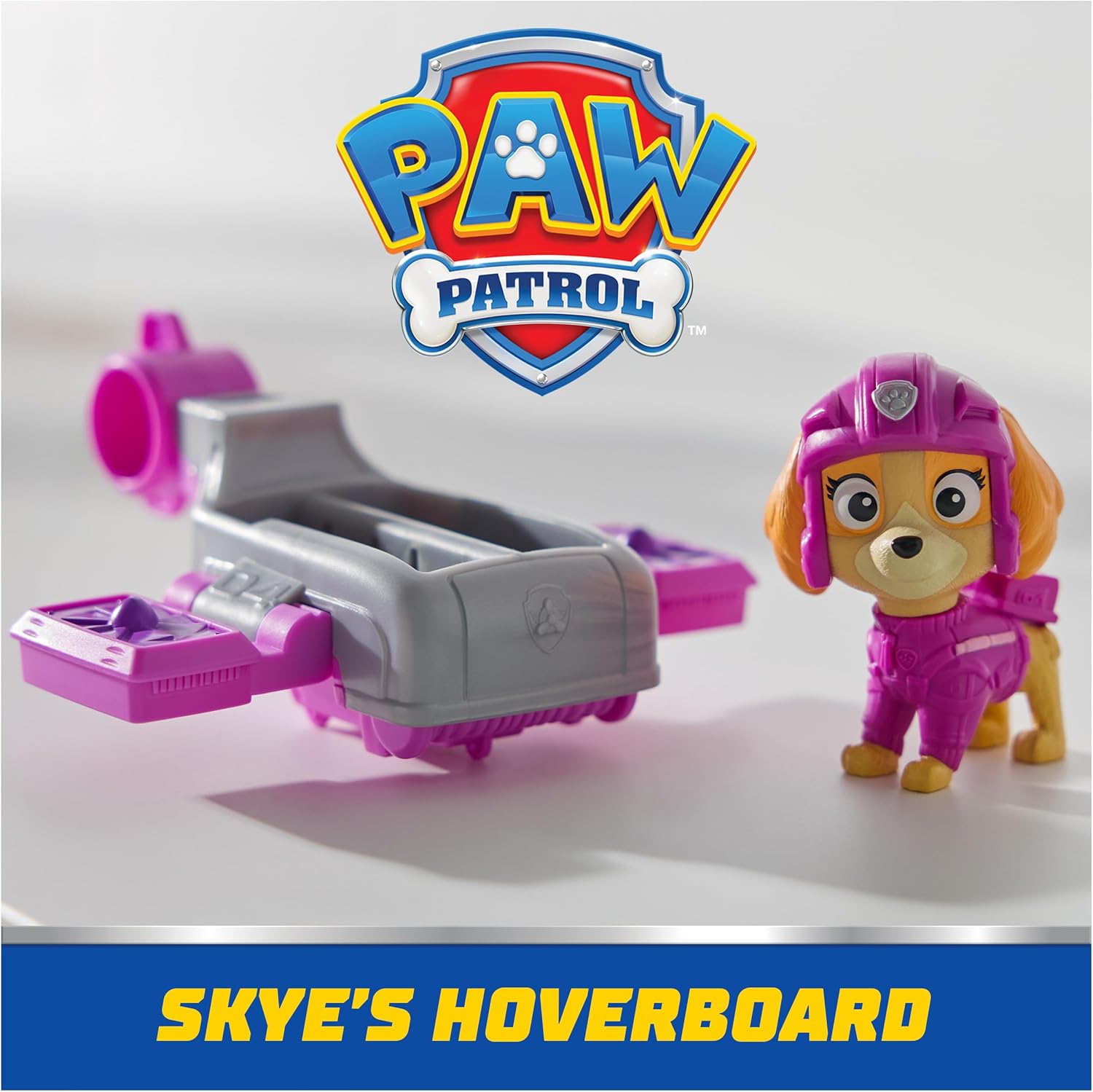 PAW Patrol - Action Pups - Skye-speelfiguur en hoverboard-vliegtuig met opklapbare vleugels