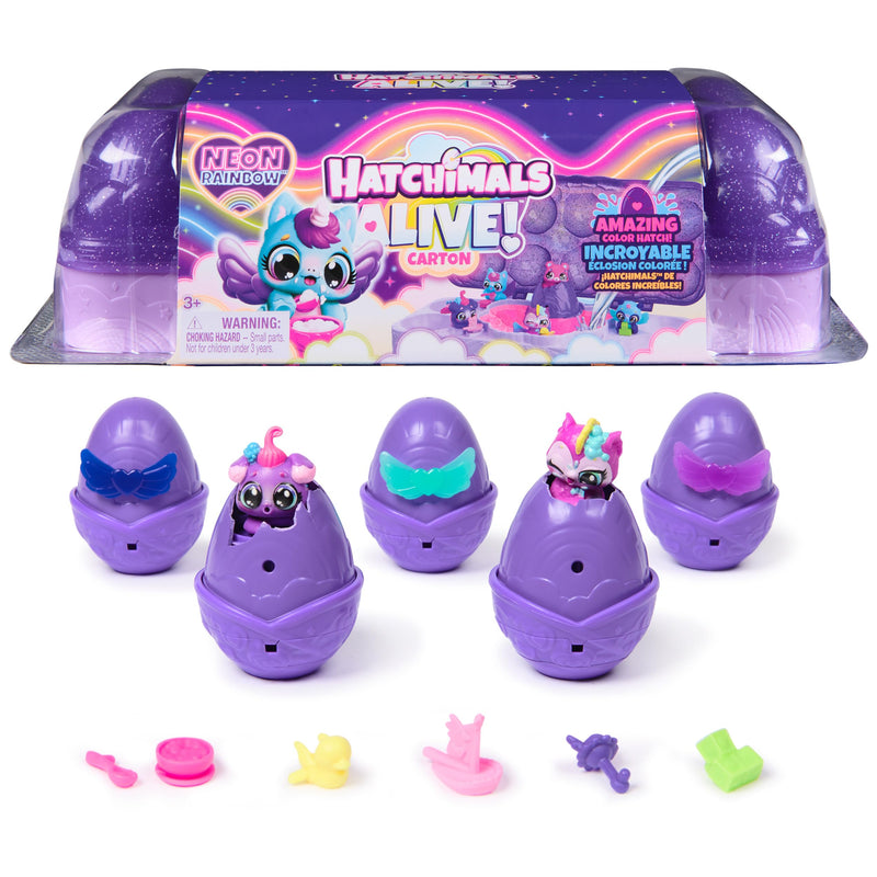 Hatchimals - Hatchimals Alive Neon Rainbow Carton - (6072615)