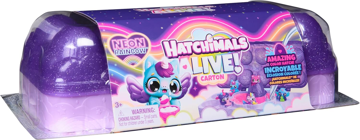 Hatchimals - Hatchimals Alive Neon Rainbow Carton - (6072615)