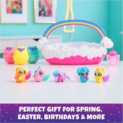 Hatchimals Alive, Neon Rainbow Spring Basket Toy (May Vary-stijlen), 3 Self-Hatching Easter Eggs, Fun Gift & Kids Toys voor meisjes en jongens leeftijden 3 en up