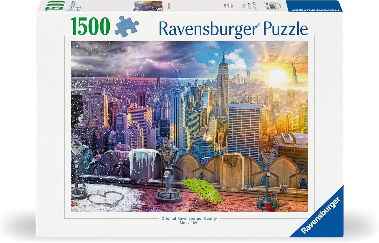 Ravensburger 12000698 - Estaciones de Nueva York - Puzzle 1500 Piezas – Puzzle Adultos y niños a patir de 14 años, Puzzles de Ciudades - New York
