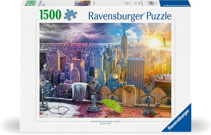 Ravensburger 12000698 - Estaciones de Nueva York - Puzzle 1500 Piezas – Puzzle Adultos y niños a patir de 14 años, Puzzles de Ciudades - New York