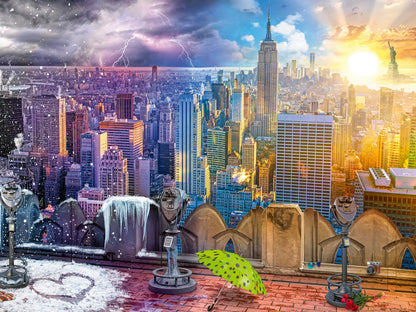Ravensburger 12000698 - Estaciones de Nueva York - Puzzle 1500 Piezas – Puzzle Adultos y niños a patir de 14 años, Puzzles de Ciudades - New York