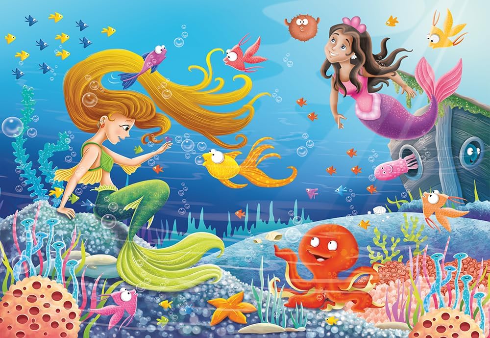 Ravensburger Mermaid Tales 60 Piece Jigsaw Puzzle for Kids Age 4 Years Up - Educational Toys & Games for Children
