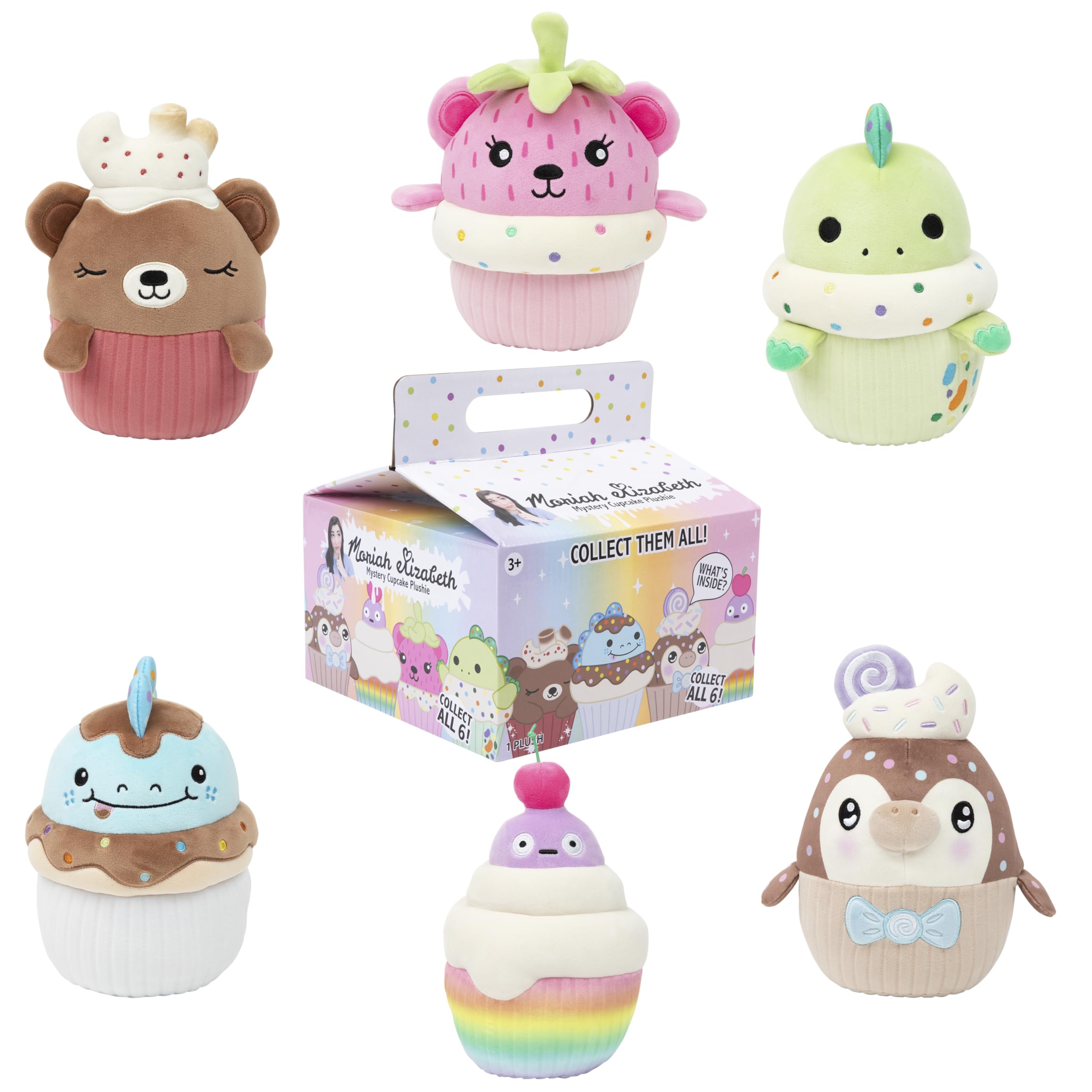 Moriah Elizabeth 6” Mini Mystery Plush – Cupcake Plush; YouTube Craft Channel, Blind Box, 1 of 8 Possible, Official Merch, One Supplied, Styles May Vary