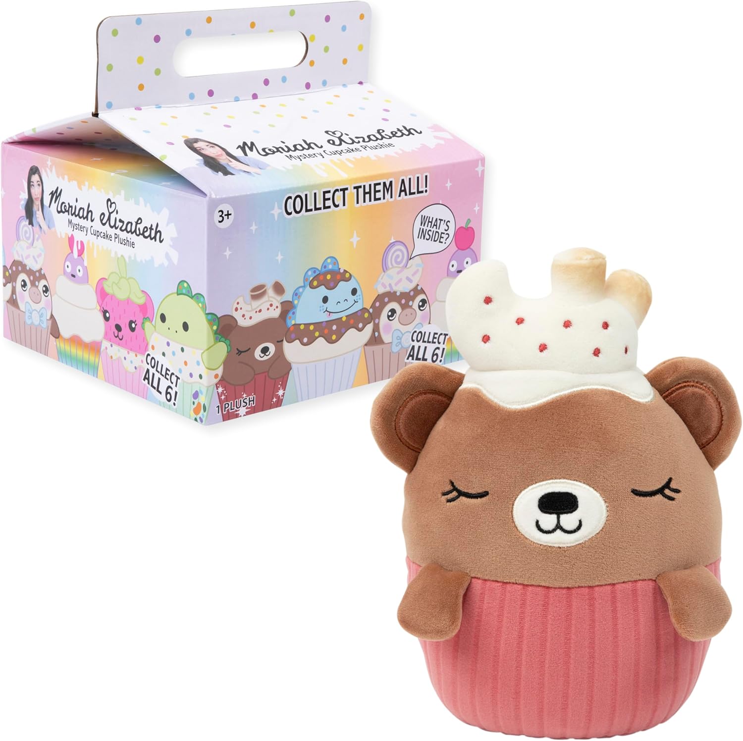 Moriah Elizabeth 6” Mini Mystery Plush – Cupcake Plush; YouTube Craft Channel, Blind Box, 1 of 8 Possible, Official Merch, One Supplied, Styles May Vary