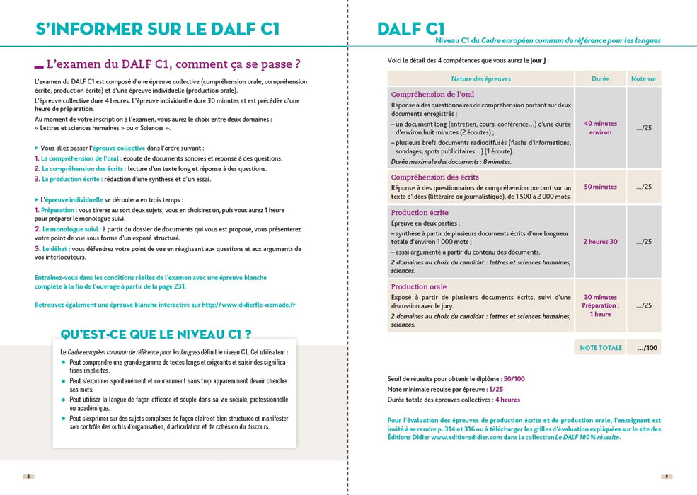 Le DALF 100% réussite C1/C2 + didierfle.app